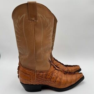Galope Cowboy Boots Mens 8 Brown Leather Mexico Western Rodeo Ranch Vaquero Vtg